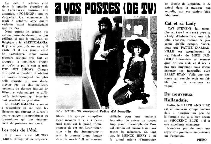 Pop Shop octobre 1970